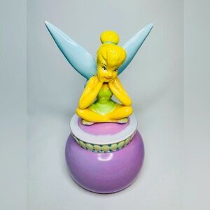 Disney Fairy TinkerBell With Wings Piggy Bank Coin Bank With Original Plug